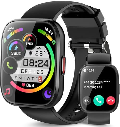 aycy Smartwatch Uomo Donna, 1,85'' Orologio Smartwatch con Effettua/Risposta Chiamate, 112 Modalità Sportive Fitness Tracker con Sonno/Cardiofrequenzimetro, IP68 Smart Watch per Android iOS