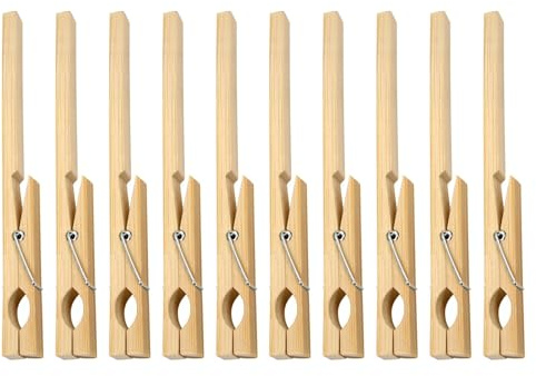 Juego de 10 clips seguros para tubos de ensayo para la escuela y laboratorio industrial, abrazaderas de tubo de ensayo de madera, para pinzas de tubos de 10 a 20 mm