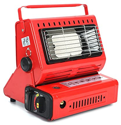 Outdoor Heater, Compact Gas Heater Portable Outdoor for Fishing Camping Hicking Patio Indoors Red, Portable