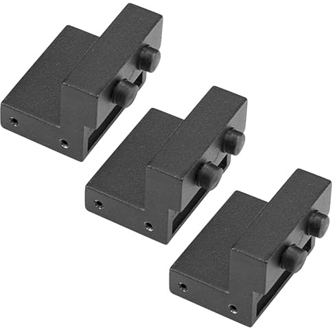 BESPORTBLE Butée de Porte de Grange Coulissante Lot de 3 Pièces, Effet D'amortissement Performant en Acier au Carbone Silicone et Résistance la Corrosion pour Rails Plats