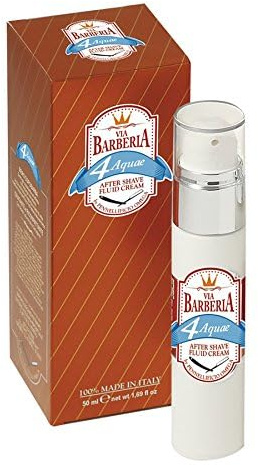 Via Barberia Vb4001 Aftershave Creme Fluida, weiß, frisch, 50 Milliliter
