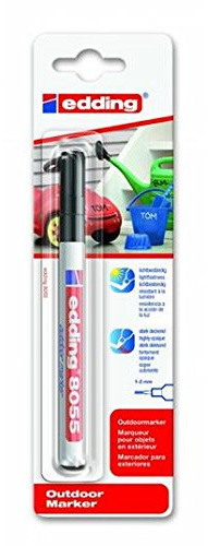 Edding Außen 8055 Marker Outdoor 1-2 mm Wetterfest Universal - Schwarz