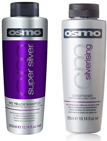 Osmo Super Silver No Yellow Shampoo & Silverising Conditioner 300 ml Twin Pack