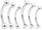 MODRSA 16G Chirurgenstahl Curved Barbell Piercing Lippenpiercing Augenbrauenpiercing Labret Septum Ring Helix Rook Cartilage Ohr Piercing 6mm 8mm 10mm Silber