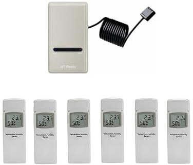 froggit DP1500 - Estación meteorológica inalámbrica (Wi-Fi, incluye 6 termohigrómetros y sensor inalámbrico)