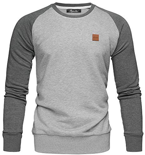 REPUBLIX Herren Basic College Sweatjacke Pullover Hoodie Sweatshirt R5040