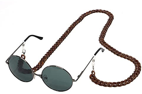 YUNHOME Sonnenbrillenkette Brillenkette Brillenband Brillenschnur 11 Farbleopardenmuster Doppelfarbe Konkave Gläser Kettengläser Seil-Braun