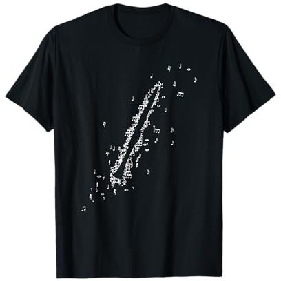 Clarinette formée par des notes de musique T-Shirt