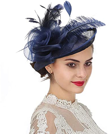 Ladies Flower Feather Fascinator Veil Net Headband Clip Pillbox Hat Wedding Bridal Hair Clip Headpiece Top Hat Race Ascot Cocktail Tea Party Headwear Bowler Banquet Hair Accessories