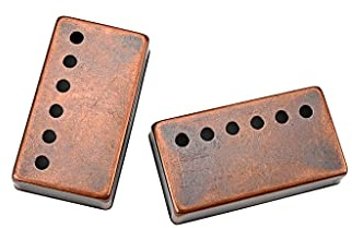 Alnicov Humbucker-Tonabnehmerabdeckungen, 50/52 mm Hals, Steg-Tonabnehmerabdeckungen für E-Gitarren, Bronze, 2 Stück