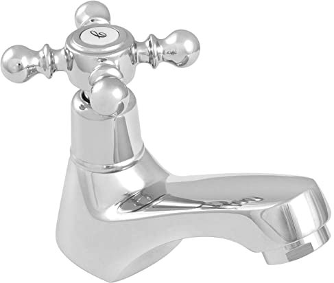 Welfenstein Nostalgie Kaltwasser Armatur KW-4FV6 Wasserhahn mit Kreuzgriff Gäste-WC Retro
