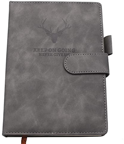 Earning Power Notizbuch A5 liniert,Hardcover Tagebuch Mit 360 Seiten Und 80gsm Premium-Papier. Für Notizen, Planung, Studium, Reisen, Zeichnungen, Skizzen Und Projekte (grau)