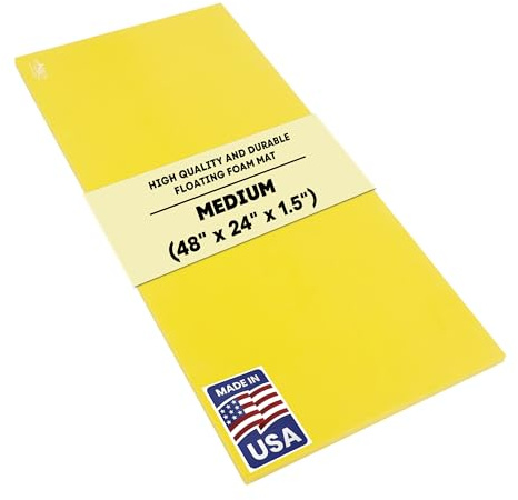 Aquamentor Pool Mat - Closed-Cell EVA Foam Polyurethane, Floating Swim Training Aid, Swimming Float, Pool Floats Water Mat and Beach Foam Mats for All Ages - Medium (48 x 24 x 1.5) Yellow