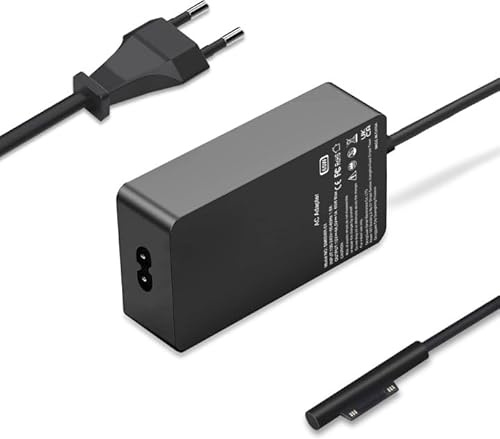65-W-Laptop-Ladegerät für Surface Pro, kompatibel mit Surface Pro 8 x 7 6 5 4 3, Surface Laptop 4 3 2 1, Surface Book, Surface Go 3 2 1 Ladekabel Netzteile