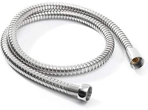 Brauseschlauch,Schlauch Dusche G1 / 2 Zoll Flexible Brauseschlauch 1m / 1.5m / 2m Heizung Schläuche Edelstahl-Chrom-Badezimmer-Wasserkopf Showerhead Rohr (Color : 1m)