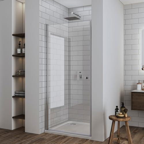 LUXESPIRE Duschkabine Einzelschwingtür in Nische 100cm Breit 6mm ESG Höhe 185/cm Duschtür
