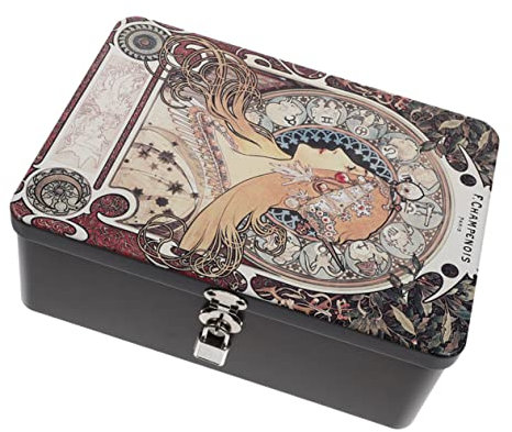 ABOOFAN Aufbewahrungsbox Mit Schloss Aus Weißblech Verschließbare Metallbox Für Schmuck Ohrringe Münzen Kleine Geschenkbox Für Schreibtisch