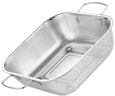 Alipis Passoire Acier Inoxydable Avec Poignées Double Pour Fruits Et Légumes Panier-filtre à Mailles Pour Égouttage Et Lavage De Riz