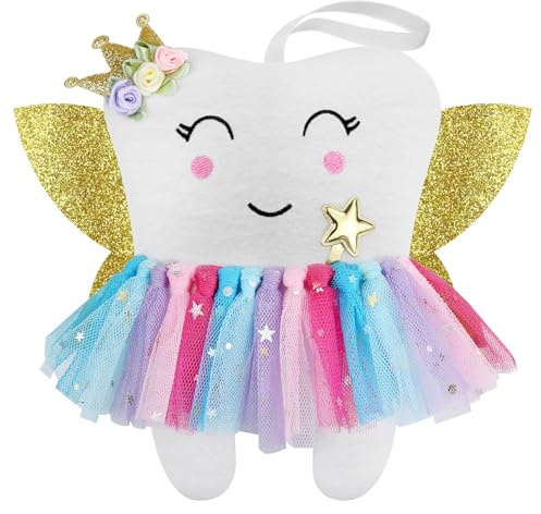 Hermosa Almohada de Hada de los Dientes, Falda Colorida, muñeca de Hada de los Dientes, Regalo de Recuerdo de Dientes Perdidos para niños