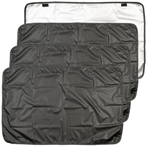 Lescars Auto Blendschutz: 4er-Set Universal-Auto-Sonnenschutz, mit Magnet-Fixierung & UV-Schutz (Sonnenschutz Seitenscheibe, Fenster, Baby)
