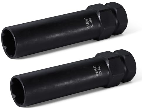 Vexplo 2 Pieces 6 Spline Lug Nut Socket Set, Locking Lug Nut Removal Tool, Wheel Lock Removal Kit for Easy Installation and Removal of Lug Nuts on Aftermarket Wheels