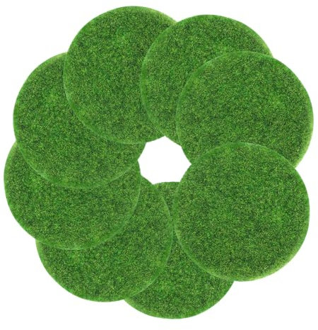 Kisangel 8 Runde Kleiner Kunstrasenmatten 7,5cm Naturgetreuer Puppenhaus Rasen Langlebiger Vliesstoff Selbstgemacht Mikro Gartendekoration Für Feengärten Und Miniaturprojekte