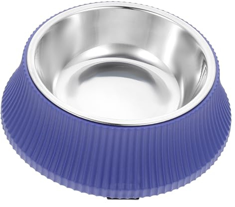 HOLIDYOYO Tazón de Comida para Mascotas de Acero Inoxidable, Anticaída y Fácil de Limpiar, Capacidad Grande Adecuado para Gatos y Perros Hogar