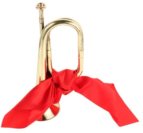 PartyKindom Anfänger Trompete Messing Blasinstrument Mit Austauschbarem Mundstück Für Schulbands Und Orchester Klarer Klang Robustes Signalhorn Für Musiker