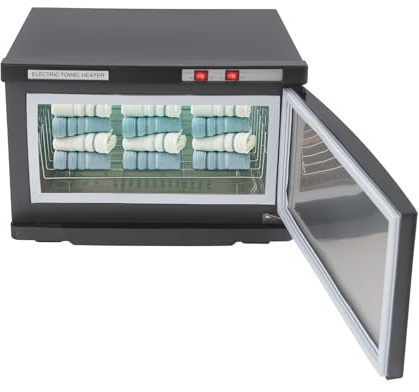 Scaldasalviette Scaldasalviette Comprime Asciugamani Asciugamani Caldo Cabinet Sterilizzatore Luce UV 25 L, Radiazione elettromagnetica +Riscaldamento, Spa E Bagno (Nero)