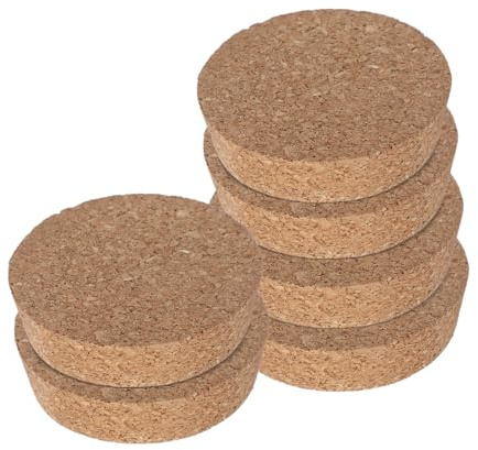 Toddmomy Lot de 6 Bouchons en Liège pour Vases en Verre 80x20x73 Mm, Couvercles Hermétiques pour Terrariums Végétaux et Plantes Hydroponiques, Accessoires Décoratifs pour Jardin Intérieur