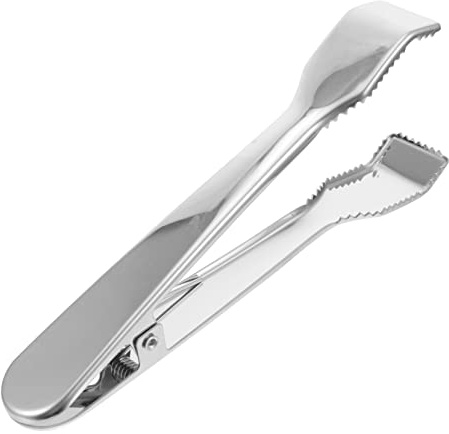 ABOOFAN Pince à Glace Acier Inoxydable avec Dents Multifonction pour Glaçons Sucre Citron Réutilisable et Antidérapante Ustensile de Cuisine Pratique