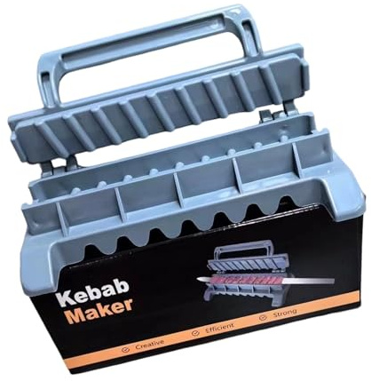 Macchina per spiedini di carne per barbecue Dispositivo manuale per kebab Strumento per la produzione di spiedini per barbecue pieghevole portatile Macchina per barbecue
