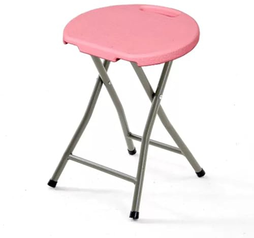 Sgabello pieghevole portatile, seduta rotonda in plastica ispessita, per uso domestico ed esterno, leggero e sedia da giardino, design salvaspazio