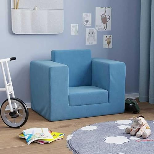 Eleganz Sofá cama para niños – Sofá de felpa suave (100% poliéster) para habitación de los niños | Muebles cómodos y seguros para bebés | Cuna y sofá de peluche ideal