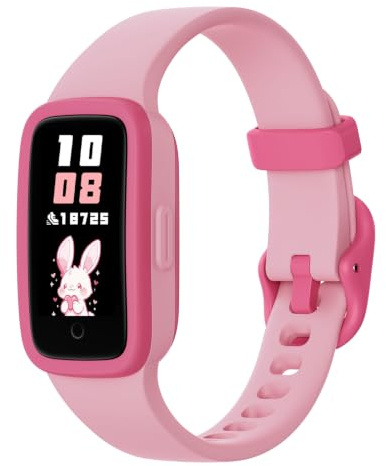 Vigor 3 Barn Watch Fitness Tracker med AMOLED-skärm för flickor ålder 5-15 | 3 ATM vattentät, ingen app ingen telefon behövs, stegräknare, vibrerande larm, hjärtfrekvens, sömnskärm, 10 sportlägen