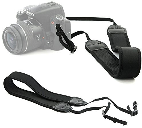 CELLONIC Sangle Réglable pour Appareil Photo Reflex, Hybride et Compact – Sangle de Cou Ergonomique, Robuste et Stabilisateur compatible avec Canon EOS, Panasonic Lumix, Nikon D, Sony Alpha, etc