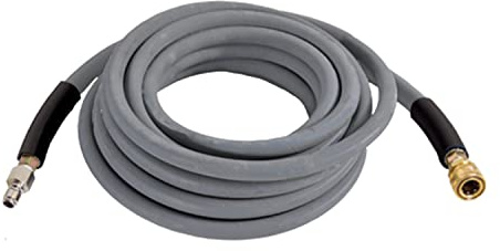 Simpson Cleaning 41183 Wrapped Rubber 4500 PSI Pressure Washer Hose, Hot and Cold-Water Use, Industrial Strength, 3/8 Inch Inner Diameter, 50 Feet, Gray