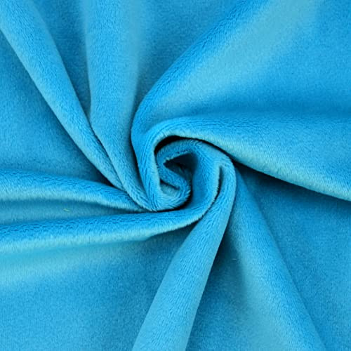 Kuschelweicher Microfaser Plüschstoff in vielen Farben - kullaloo SuperSoft SHORTY 1,5 mm Flor - blau - Plüsch Meterware