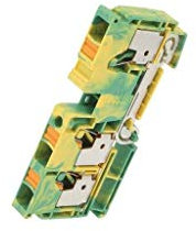 2490590000 A3C 10 PE Verbinder: Schienen- 10mm2 Wege: 1 Klemmen: 3 gelb-grün B: