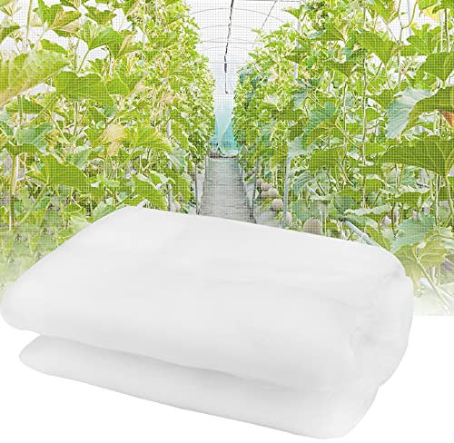 KBNIAN Red Anti Insectos 2.5*6m Malla Antiinsectos para Plantas Malla Fina Vegetal para Jardín Blanca Red de Protección Contra Insectos Reutilizable Barrera para Proteger Plantas para Jardín Interior
