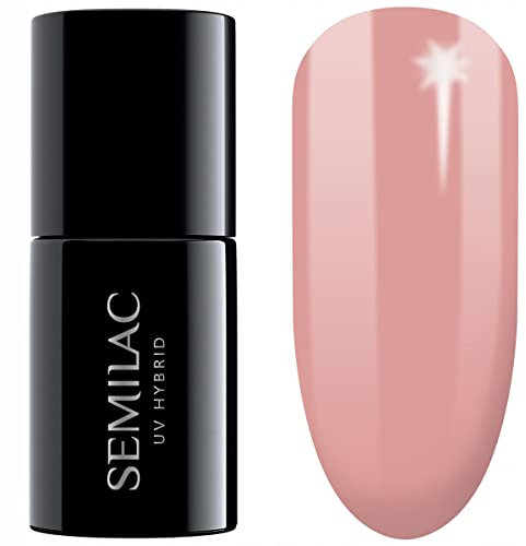 SEMILAC Gel Nail Polish 371 Vivid Coral - Full Coverage Gel Polish - Soak Off Easy To Use LED/UV Nail Lamp - Long Lasting Manicure and Pedicure up to 3 weeks
