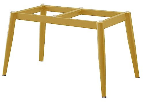 Tischbeine Metall Gold Tischgestell Tischkufen aus Stahl,DIY Tischuntergestell Couchtisch Esstisch Industrie Look Möbelbeine,Für Marmor,Glas,Holzplatte,mit Saugnäpfen (135x82cm)