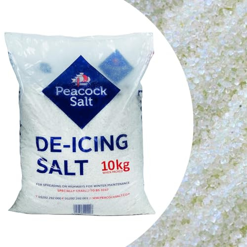 Premium White De-Icing Salt Grit - 10KG Bag for Safe Winter Paths, Driveways, and Roads Leaves No Residue On Applied Areas (1)