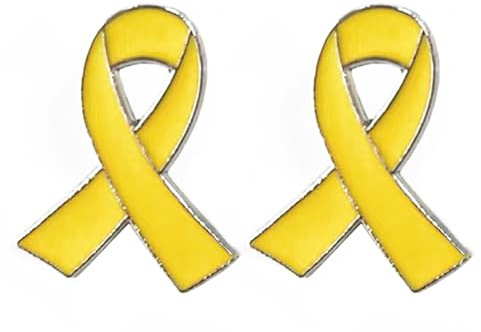 Yyyuluo 2 Unidades Broche Lazos Amarillo y Rosa, Broche de Solapa de Metal con Esmalte para Esperanza y Concienciación, Alfiler Decorativo Unisex para Cancer de Mama