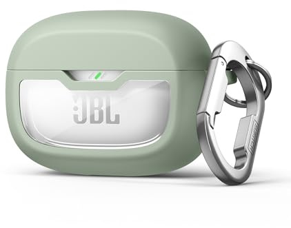 SURITCH Schutzhülle kompatibel mit JBL Wave Beam/Beam 2/JBL Wave 200TWS, stoßfeste magnetische Schutzhülle für Kopfhörer mit Reinigungsset & Karabiner & Entfernungswerkzeug, Grün