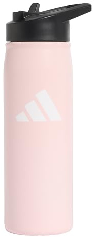 adidas Unisex Metal Bottle Straw 0.6 liter, sandy pink/black, One size