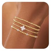 Zernblend conjunto de pulseras de oro de 4 piezas, pulsera dama, pulsera oro, joyería