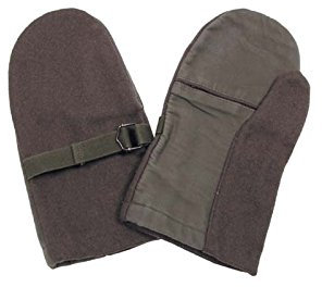 ster.BH Fausthandschuhe,grün, Schießhandschuhe, Filz, gebr.