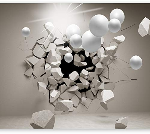 Fotomurales B&D XXL - 400x280 cm XXL Papel pintado tejido no tejido Decoración de Pared decorativos Murales moderna Diseno Fotográfico Abstraction Bala 3D a-C-0002-a-b
