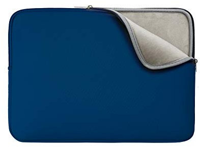 RAINYEAR 14 Pollici Laptop Sleeve Custodia Protettiva Fluffy Fodera Imbottita Borsa Compatibile con 15 Pollici Macbook Air M2 M3 M4, 14 Pollici Computer Notebook Ultrabook Chromebook, Blu Navy